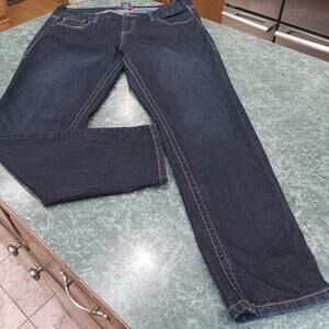 Torrid Pink Label Jeans Women Plus Sz 20 2x Straight Leg Stretch Dark Wash